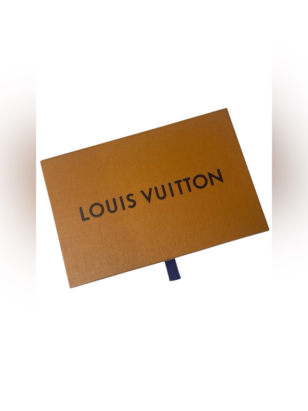 Louis Vuitton Drawer Gift Storage Empty Box Orange Navy 8 1/4 x 5 3/8 x 1 1/2
